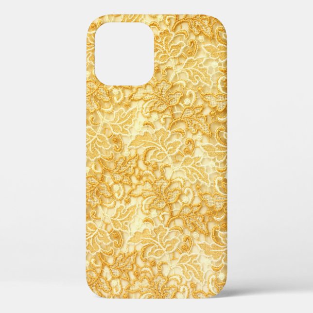 Gold lace fabric detail, cloth. Case-Mate iPhone case (Back)