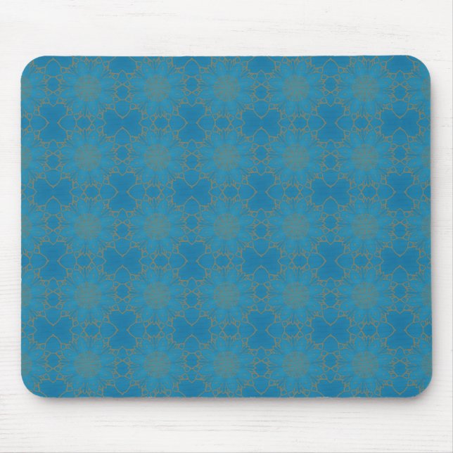 Gold Lace on Blue Mouse Pad (Front)