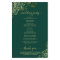 Gold Lace on Emerald Green Budget Wedding Program