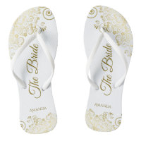 Gold Lace on White The Bride Elegant Wedding