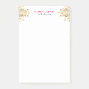 Gold Lace Ornament Post-it Notes