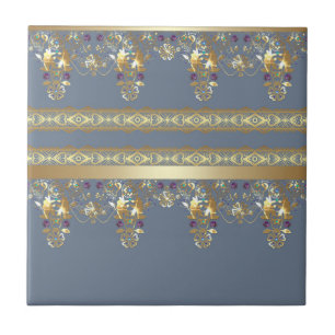 Gold lace tile