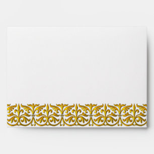 Gold Lace White Envelope