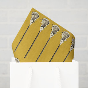 Gold Lacrosse Sports Tissue Paper