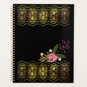 Gold Lacy Effect Planner