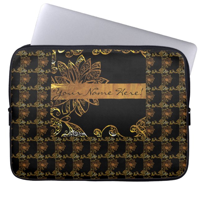 Gold Laptop Sleeve (Front)