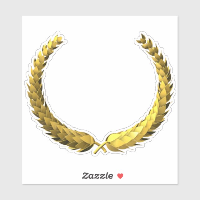 Gold Laurel Wreath Sticker (Sheet)