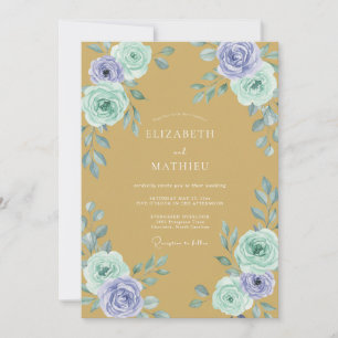 Gold Lavish Spring Wedding Invitation