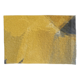 Gold leaf, abstract black design pillowcase