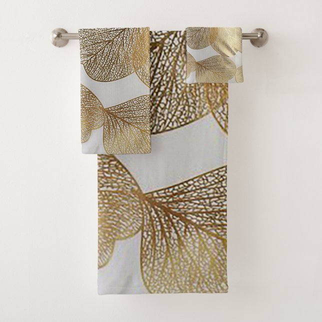 “Gold Leaf”  Bath Towel Set (Insitu)