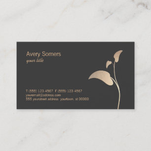 Gold Leaf Black Business Card
