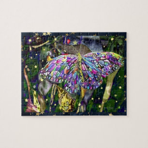 Gold Leaf Butterfly Jigsaw Puzzle