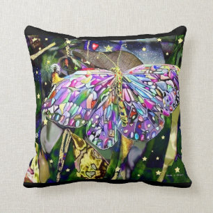 Gold Leaf Butterfly! Throw Pillow