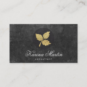 Gold Leaf Deluxe, Slate Business Card