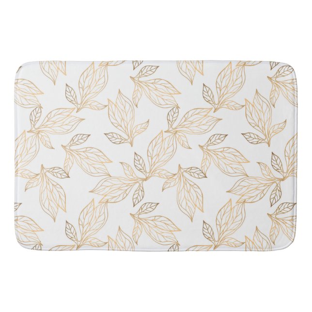 Gold Leaf Designer Large Bath Mat (Front)