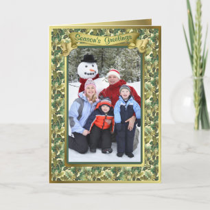 Gold Leaf Holiday Photo Card