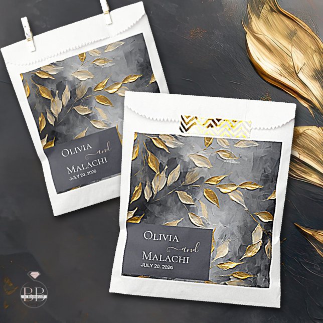 Gold Leaf Impasto Noir  Favour Bag (Creator Uploaded)
