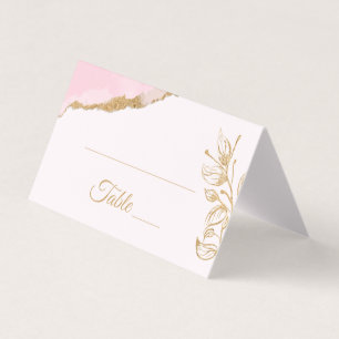 Gold Leaf Leaves Pink Watercolor Floral Party