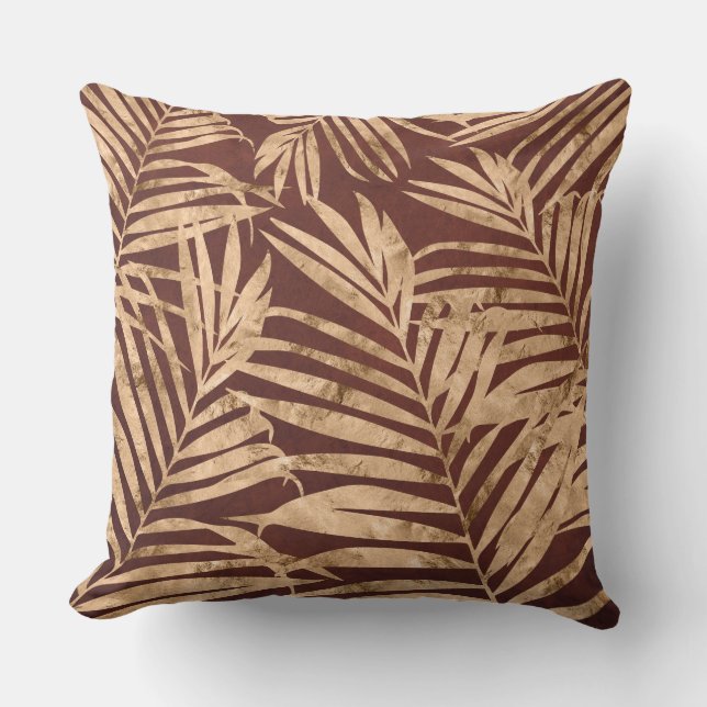 Gold Leaf Reversible Pillow (Front)