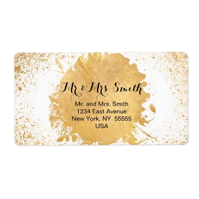 Gold Leaf Spray Postage & Stationary (Front)