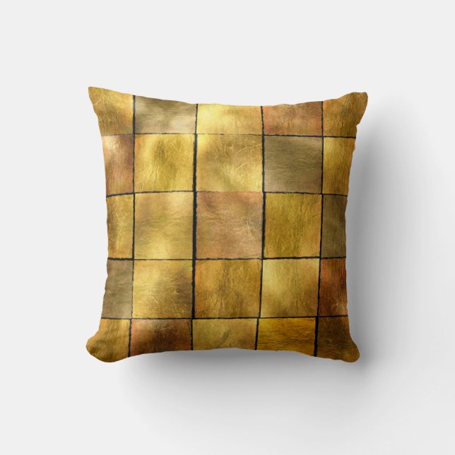 Gold Leaf Throw Pillow (Front)