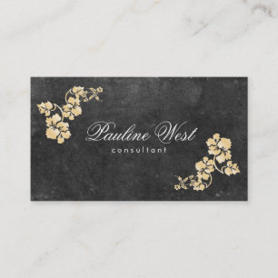Gold Leafs Deluxe, Slate Business Card