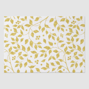 Gold Leafs Pattern Tissue Paper