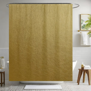 Gold Leather Shower Curtain 