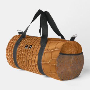 Gold leather texture luxury  duffle bag