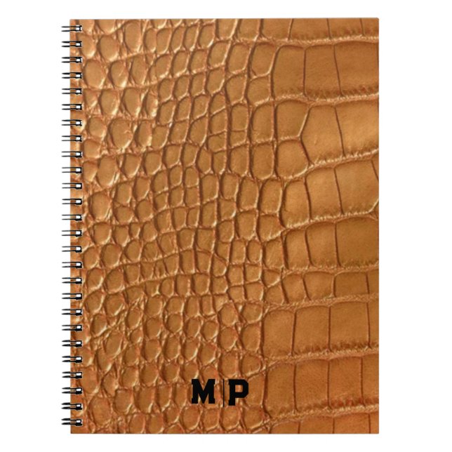 Gold leather texture luxury meeting planner notebook (Front)