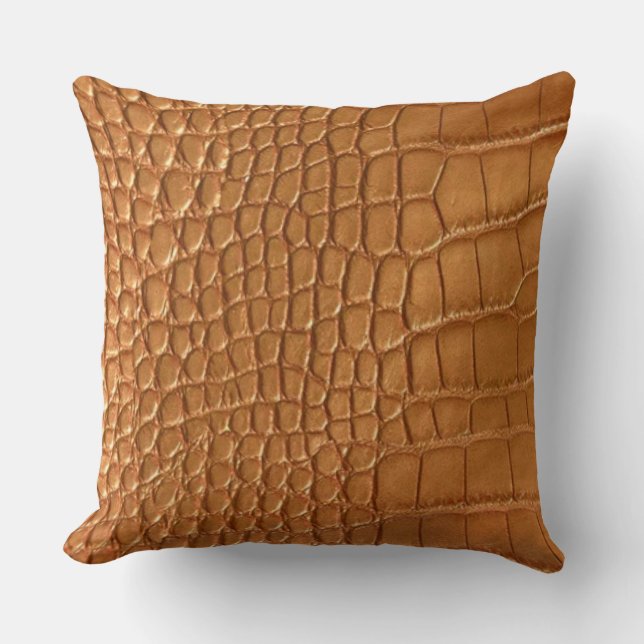 Gold leather texture luxury  throw pillow (Front)