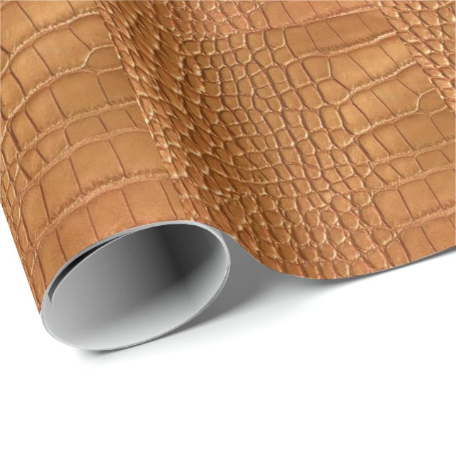 Gold leather texture luxury  wrapping paper (Roll Corner)