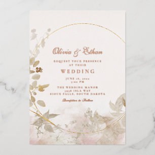 Gold Leaves and Frame Wedding