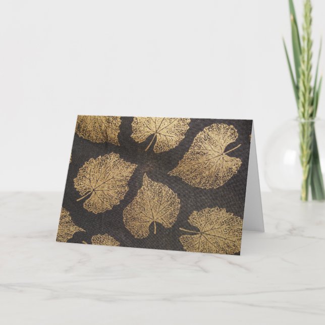 Gold Leaves Card (Front)