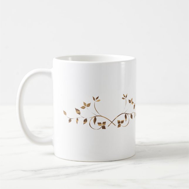 Gold Leaves Mug (Left)