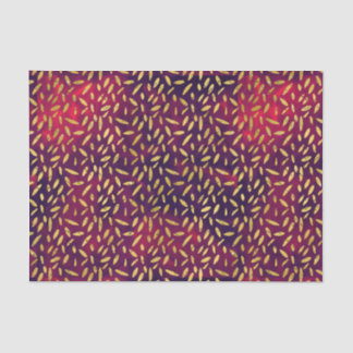 Gold Leaves on Smoky Burgundy & Purple tan Tissue Paper