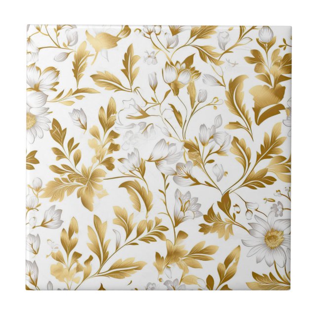 Gold Leaves Tile (Front)