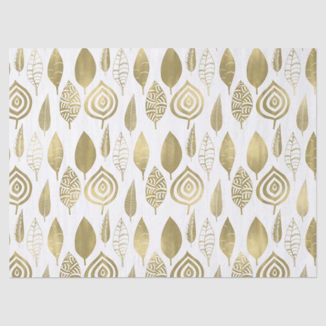 Gold Leaves Tissue Paper (Front)