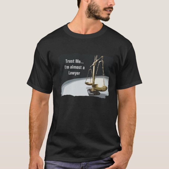 Gold Legal Scale of Justice T-Shirt (Front)