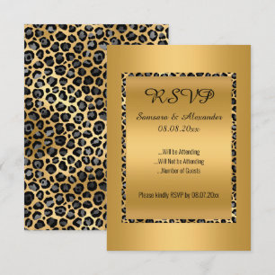 Gold Leopard All Occassion RSVP Invitation