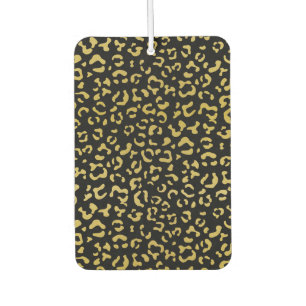 Gold Leopard, Gold Glitter, Leopard Pattern Air Freshener