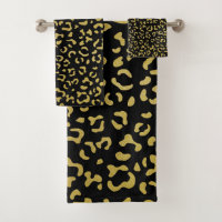 Gold Leopard, Gold Glitter, Leopard Pattern