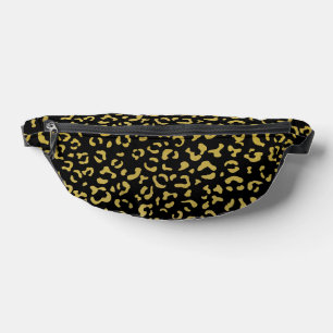 Gold Leopard, Gold Glitter, Leopard Pattern Fanny Pack