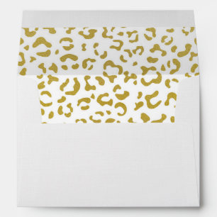 Gold Leopard, Gold Glitter, Leopard Print Envelope