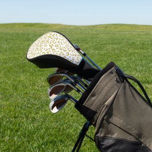 Gold Leopard, Gold Glitter, Leopard Print Golf Head Cover