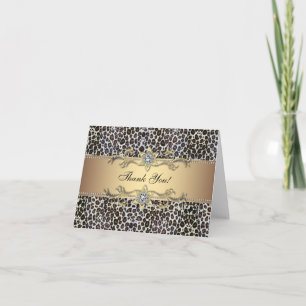 Gold Leopard Merci Cartes