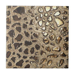 Gold Leopard Metallic Animal Spots Tile