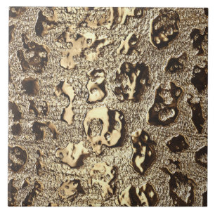 Gold Leopard Metallic Animal Spots Tile