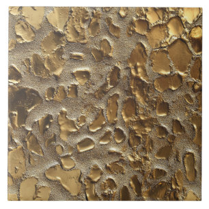 Gold Leopard Metallic Animal Spots Tile