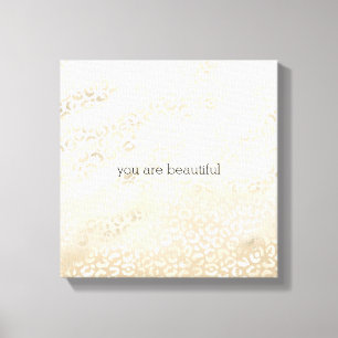 Gold Leopard Print Khaki Cream Beige Watercolor